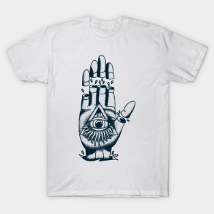 All-Seeing Eye Illuminati Conspiracy Hand T-Shirt